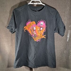 Disney The Nightmare Before Christmas Love Is Eternal Black Graphic Tee VG S